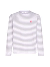 Ami Alexandre Mattiussi Ami-de-coeur Logo Cotton Long Sleeved Shirt In 505/lilac