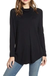 Caslon Turtleneck Tunic Sweater In Black