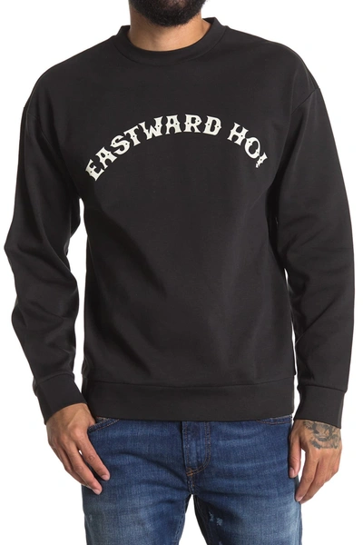 A.p.c. Designer Eastward Crew Neck Sweatshirt In Noir