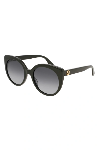 Gucci 55mm Gradient Cat Eye Sunglasses In Black
