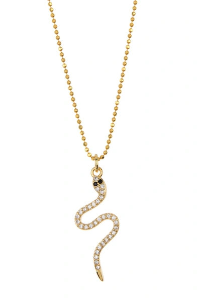 Adornia 14k Over Silver Snake Necklace In Yellow