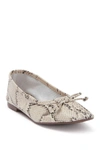 Schutz Arissa Snakeskin Embossed Leather Ballet Flat In Natural