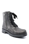 Bos. & Co. Paulie Waterproof Lace-up Bootie In Grey Tejmetal