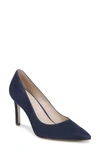 27 Edit Alanna Pointed Toe Pump In Navy Suede