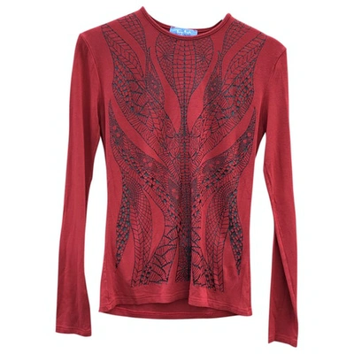 Pre-owned Mugler Red Cotton Top