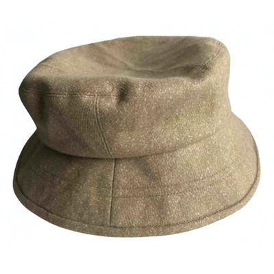 Pre-owned Mcm Wool Hat In Beige