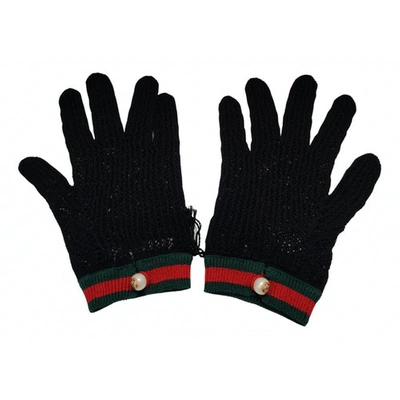 Pre-owned Gucci Black Cotton Gloves