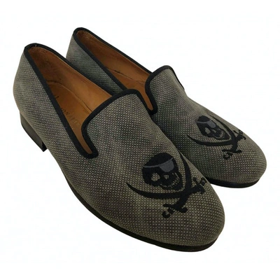 Pre-owned Billionaire Boys Club Leather Flats In Grey