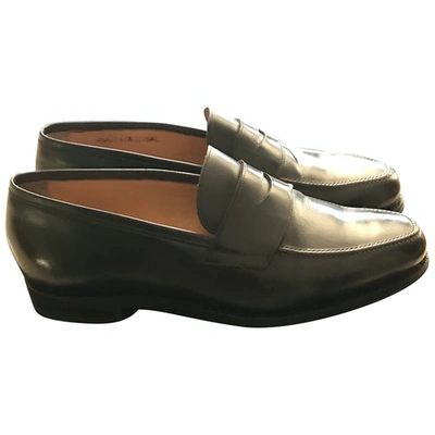 Pre-owned Gant Leather Flats In Black