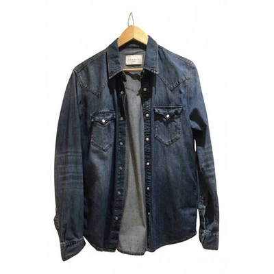 Pre-owned Sandro Blue Cotton Jacket