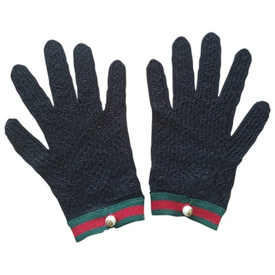 Pre-owned Gucci Black Cotton Gloves