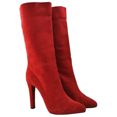 Pre-owned Ralph Lauren Boots In Red