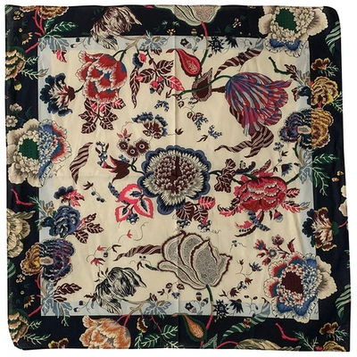 Pre-owned Tory Burch Silk Handkerchief In Multicolour