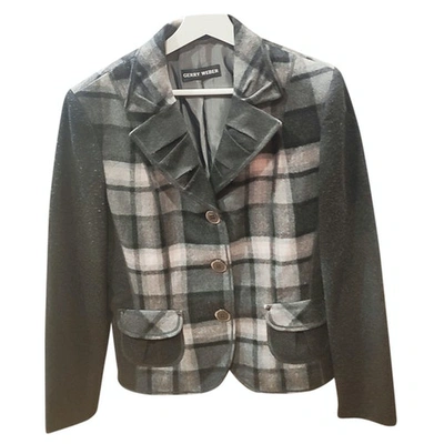 Pre-owned Gerry Weber Wool Short Vest In Grey