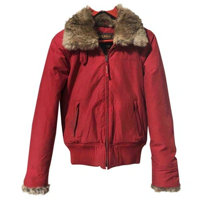Pre-owned Woolrich Puffer In Red
