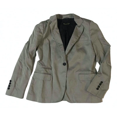 Pre-owned Massimo Dutti Silk Suit Jacket In Grey