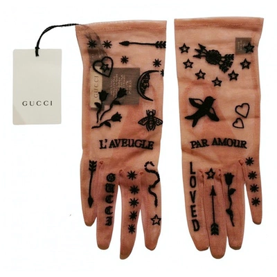 Pre-owned Gucci Beige Gloves