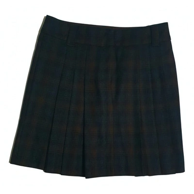 Pre-owned Cerruti 1881 Wool Mid-length Skirt In Multicolour