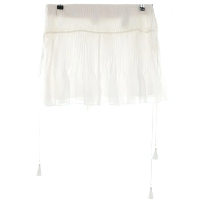 Pre-owned Chloé Silk Skirt In White