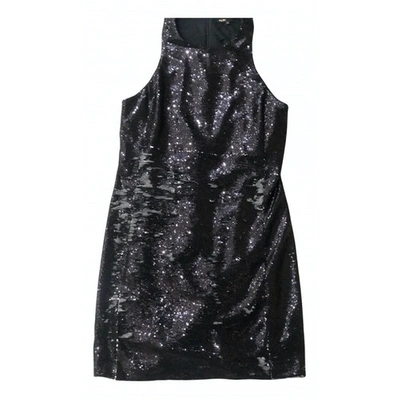 Pre-owned Maje Glitter Mid-length Dress In Black