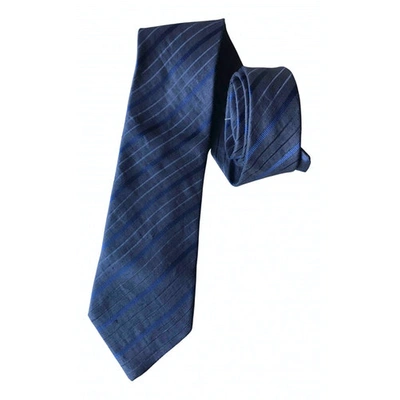 Pre-owned Krizia Silk Tie In Blue