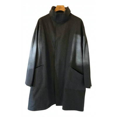 Pre-owned Emporio Armani Wool Coat In Grey
