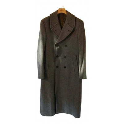 Pre-owned Emporio Armani Wool Coat In Brown