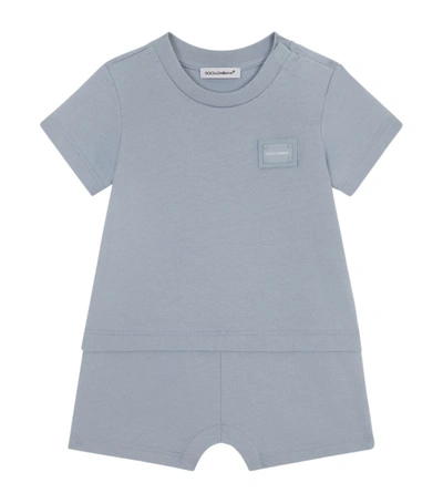 Dolce & Gabbana Babies' Kids Logo Plaque Playsuit (0-24 Months)