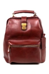 Old Trend Leather Convertible Doctor Backpack In Coffee