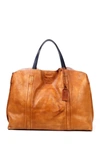 Old Trend Forest Island Leather Tote Bag In Chestnut