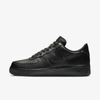 Nike Air Force 1 Leather Sneakers In Black
