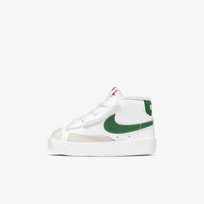 Nike Blazer Mid '77 Baby/toddler Shoe In White,pine Green,black,pine Green
