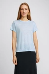 Filippa K Hazel Linen Tee In Washed Blue