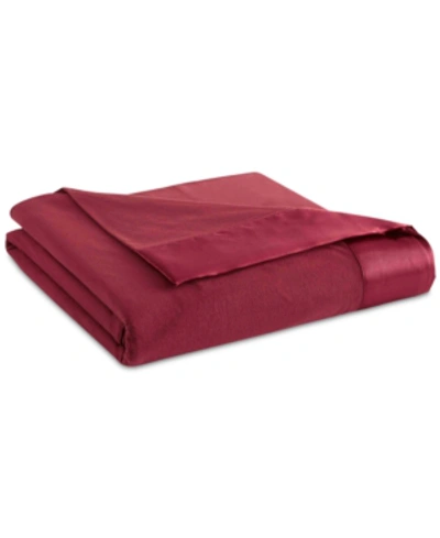 Shavel Micro Flannel All Seasons Year Round Sheet Twin Size Blanket In Wine