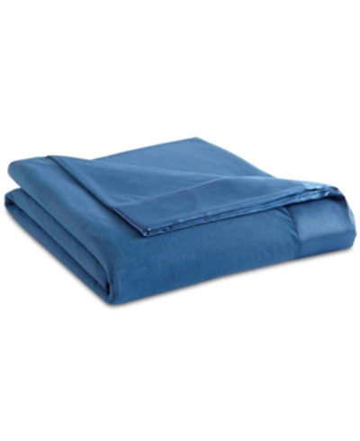 Shavel Micro Flannel All Seasons Year Round Sheet Twin Size Blanket In Smoky Mountain Blue