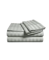 ADDY HOME FASHIONS 500 THREAD COUNT 100% EGYPTIAN COTTON SATEEN 4-PC DAMASK STRIPE SHEET SET BEDDING