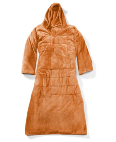 Ella Jayne Wearable Weighted Snuggle Blanket Bedding In Orange