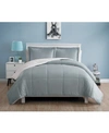 Vcny Home Carmen Pintuck 4 Piece Comforter Set, King Bedding In Gray