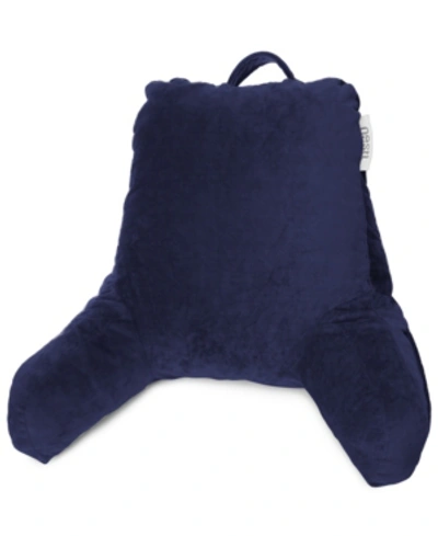 Nestl Bedding Shredded Memory Foam Reading Backrest Pillow, Petite In Navy Blue