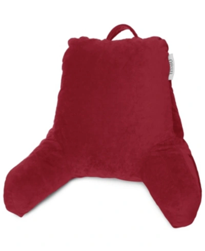 Nestl Bedding Shredded Memory Foam Reading Backrest Pillow, Medium In Burgundy Red