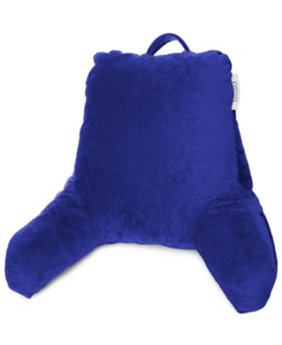 Nestl Bedding Shredded Memory Foam Reading Backrest Pillow, Petite In Royal Blue
