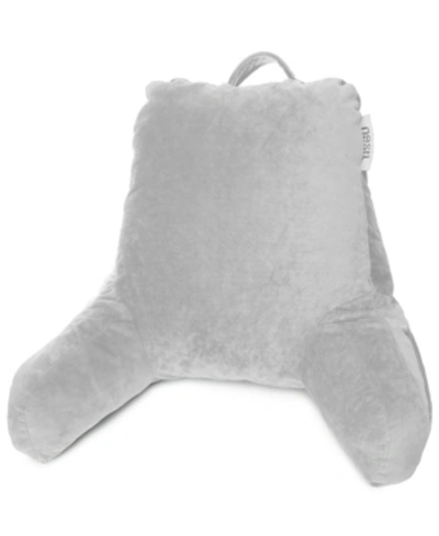 Nestl Bedding Shredded Memory Foam Reading Backrest Pillow, Medium In Silver-tone Gray