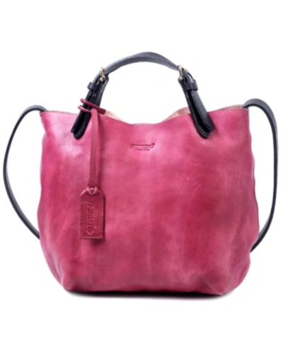 Old Trend Women's Genuine Leather Dip Dye Tote In Orchid