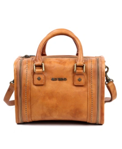 Old Trend Women's Genuine Leather Mini Trunk Crossbody Bag In Chestnut