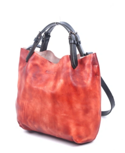 Old Trend Women's Genuine Leather Dip Dye Tote In Cognac