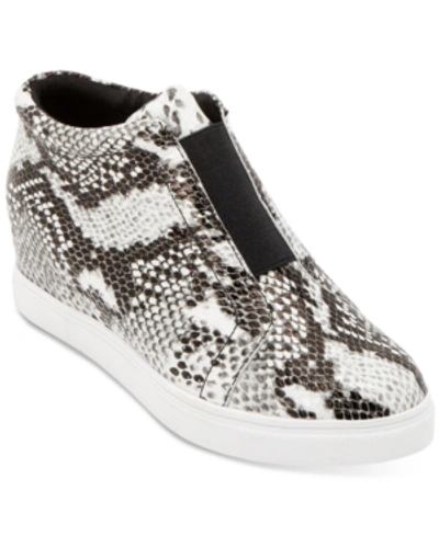 Aqua College Glady Waterproof Sneakers, Created For Macy's Women's Shoes In Black/white Snake Print