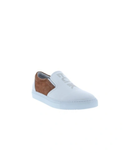 French Connection Men's Marcel Leather & Suede Slip-on Sneakers In White