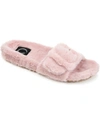 Journee Collection Journee Shadow Faux Fur Slipper In Blush
