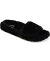 Journee Collection Collection Women's Faux Fur Eara Slipper In Black
