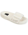 Journee Collection Women's Faux Fur Shadow Slipper Women's Shoes In Ivory